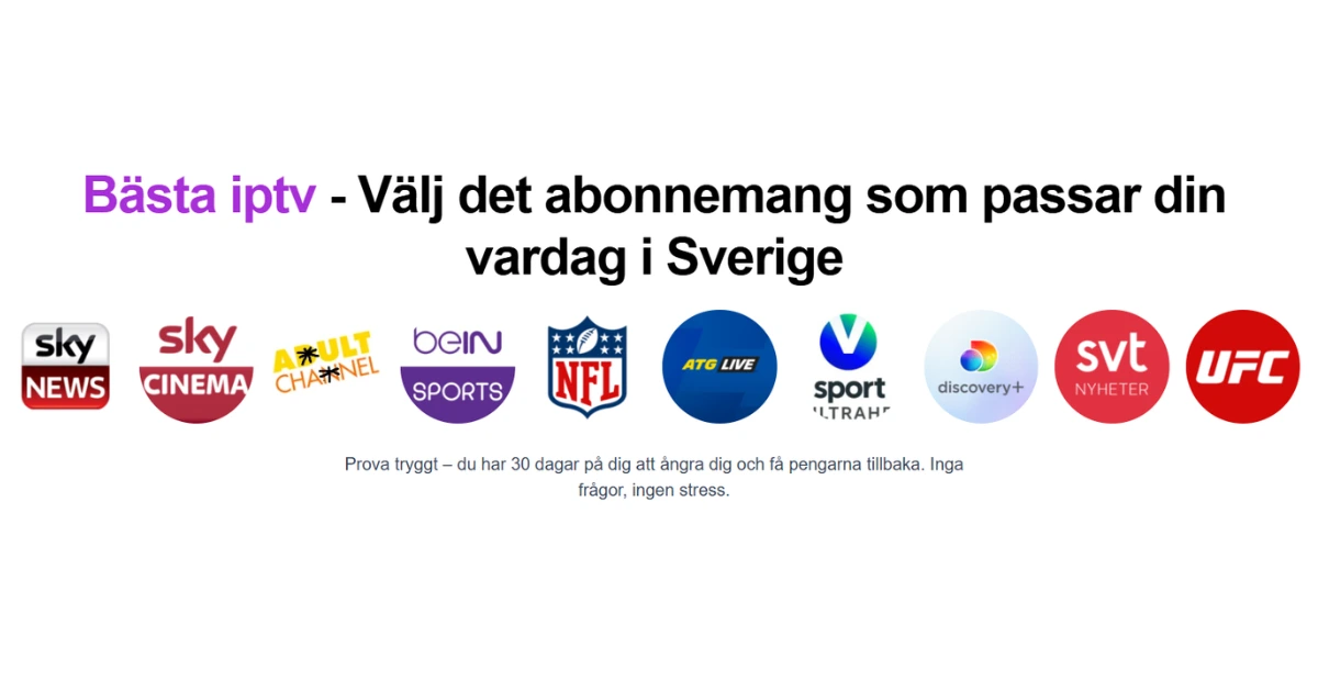 IPTV Sport live — Allsvenskan Premier League Champions League på Smart TV
